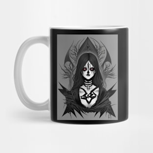 Skeleton-Faced Banshee: Nordic Anime Portrait Mug